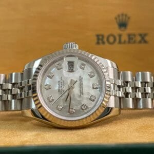Rolex Steel Lady-Datejust - Z serial - Fluted Bezel - Mother-of-Pearl Diamond Dial - Jubilee Bracelet - 179174