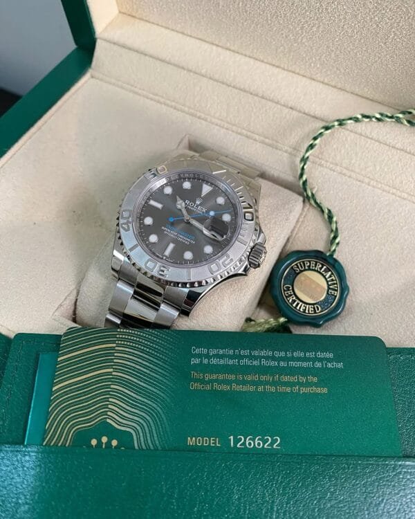 Rolex Steel & Platinum Yacht-Master 40 - 2024- Rhodium Dial - Platinum Bezel - 126622 *FULL SET* - Image 2