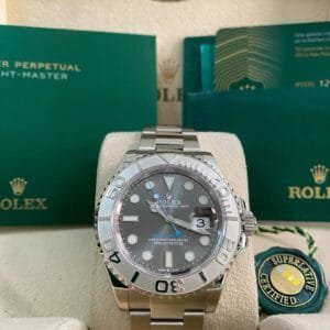 Rolex Steel & Platinum Yacht-Master 40 - 2024- Rhodium Dial - Platinum Bezel - 126622 *FULL SET*