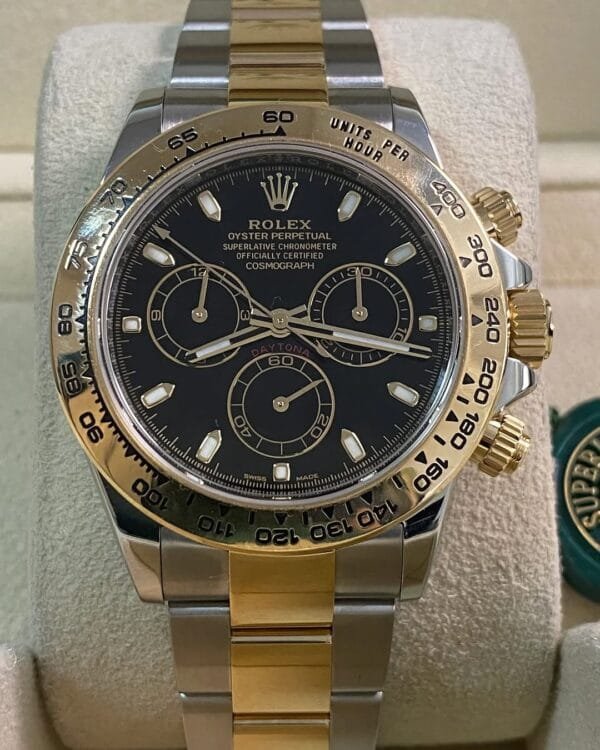 Rolex Yellow Gold Rolesor Cosmograph Daytona - 2021 - Black Index Dial - 116503 *FULL SET* - Image 10