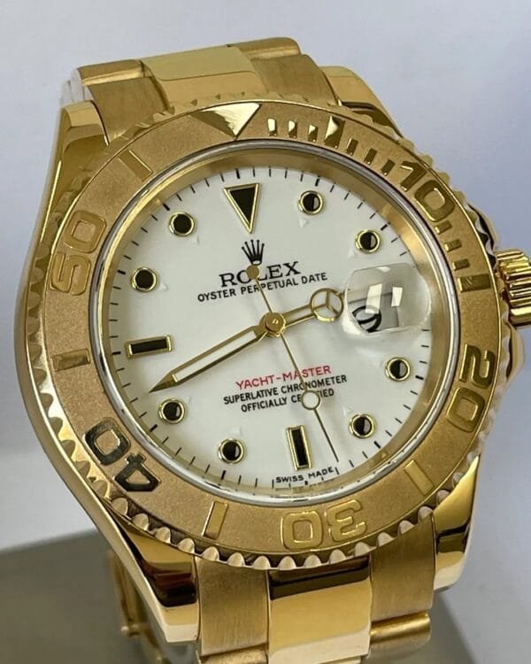 Rolex Yellow Gold Yacht-Master 40 - White Dial - 16628 - Image 8
