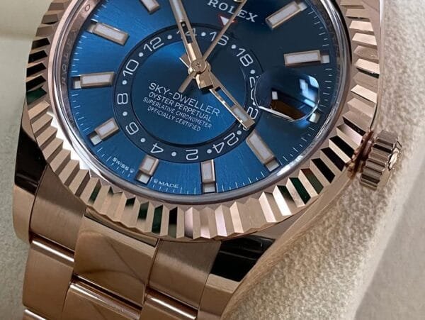 Rolex Everose Gold Sky-Dweller - 2024 - Blue-Green Dial - Oyster Bracelet - 336935 - Image 10