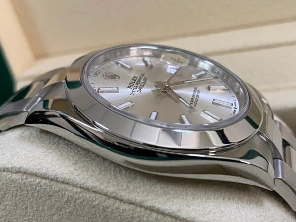 Rolex Steel Datejust 41 - 2022 - Smooth Bezel - Silver Index Dial - Oyster Bracelet - 126300 *COMPLETE SET* - Image 8