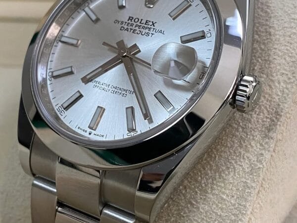 Rolex Steel Datejust 41 - 2022 - Smooth Bezel - Silver Index Dial - Oyster Bracelet - 126300 *COMPLETE SET* - Image 7