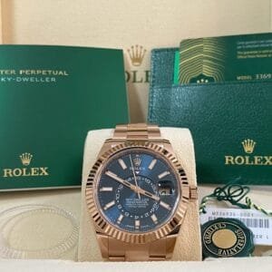 Rolex Everose Gold Sky-Dweller - 2024 - Blue-Green Dial - Oyster Bracelet - 336935