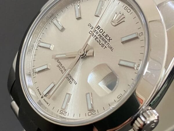 Rolex Steel Datejust 41 - 2022 - Smooth Bezel - Silver Index Dial - Oyster Bracelet - 126300 *COMPLETE SET* - Image 4