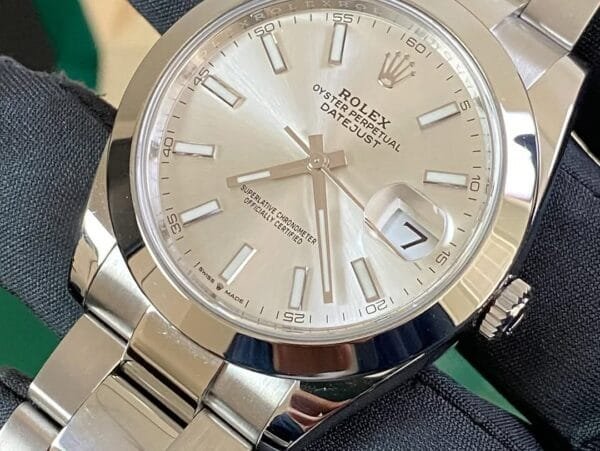 Rolex Steel Datejust 41 - 2022 - Smooth Bezel - Silver Index Dial - Oyster Bracelet - 126300 *COMPLETE SET* - Image 3
