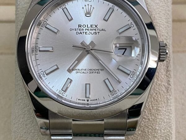 Rolex Steel Datejust 41 - 2022 - Smooth Bezel - Silver Index Dial - Oyster Bracelet - 126300 *COMPLETE SET* - Image 2