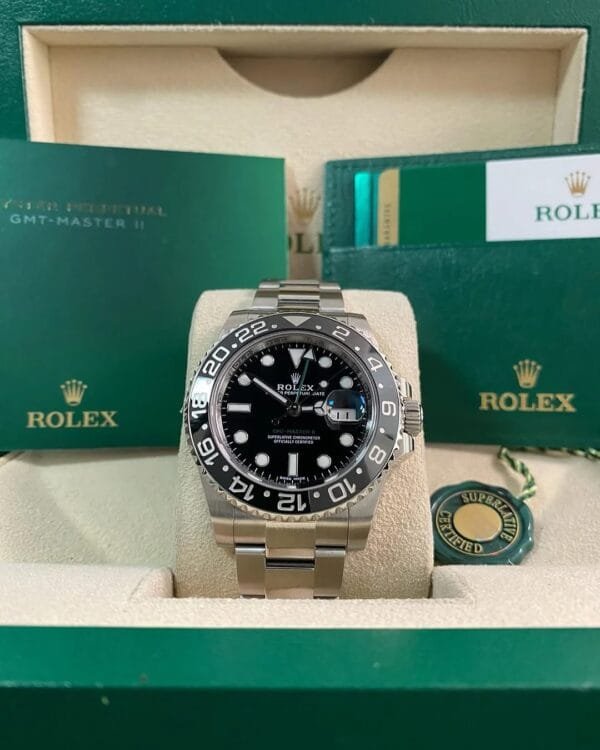Rolex Steel GMT-Master II - 2017 - Black Bezel - Black Dial - Oyster Bracelet - 116710LN *FULL SET* - Image 5