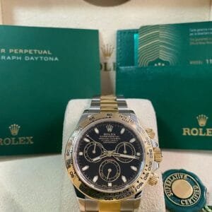 Rolex Yellow Gold Rolesor Cosmograph Daytona - 2021 - Black Index Dial - 116503 *FULL SET*