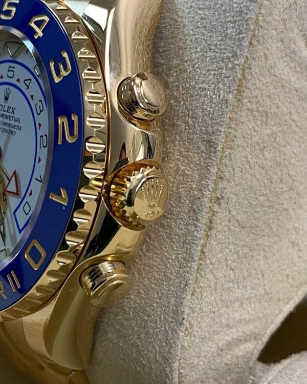 Rolex Yellow Gold Yacht-Master II - 2020 - Blue Bezel - White Dial - 116688 *FULL SET* - Image 6