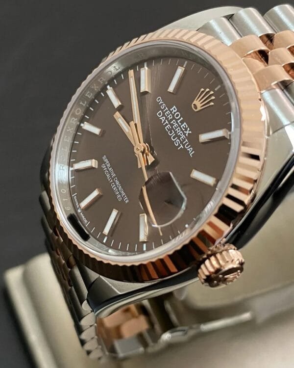 Rolex Steel & Everose Gold Datejust 36 - 2025 - Fluted Bezel - Chocolate Dial - Jubilee Bracelet - 126231 *FULL SET* - Image 10