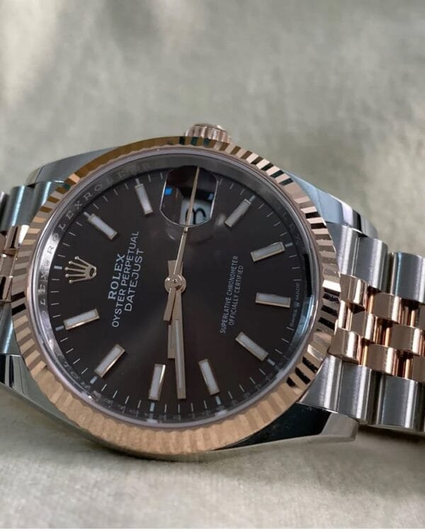 Rolex Steel & Everose Gold Datejust 36 - 2025 - Fluted Bezel - Chocolate Dial - Jubilee Bracelet - 126231 *FULL SET* - Image 3