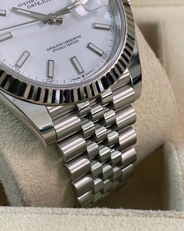 Rolex Steel Datejust 41 - 2021 - Fluted Bezel - White Index Dial - Jubilee Bracelet - 126334 *FULL SET* - Image 3
