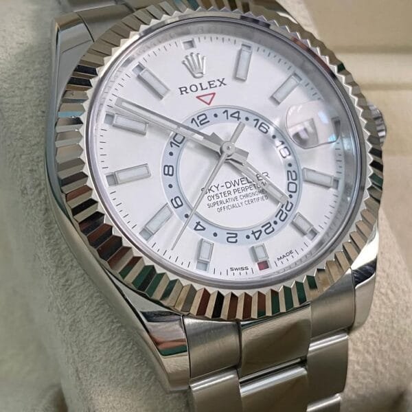 Rolex Steel Sky-Dweller - 2020- White Dial - Oyster Bracelet - 326934 *FULL SET* - Image 9