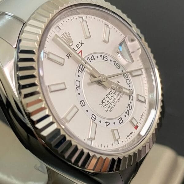 Rolex Steel Sky-Dweller - 2020- White Dial - Oyster Bracelet - 326934 *FULL SET* - Image 4