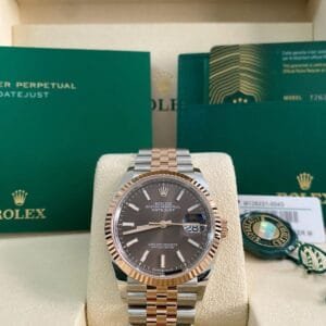 Rolex Steel & Everose Gold Datejust 36 - 2025 - Fluted Bezel - Chocolate Dial - Jubilee Bracelet - 126231 *FULL SET*