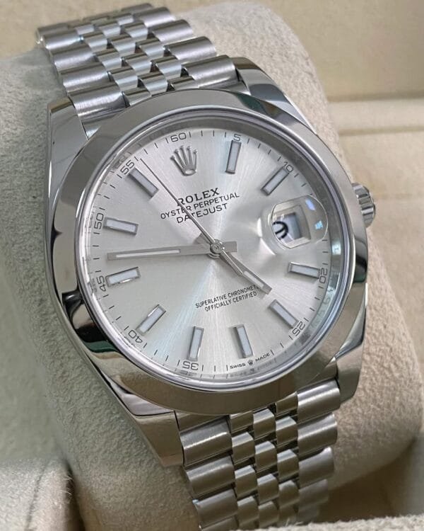 Rolex Steel Datejust 41 - 2021 - Smooth Bezel -Silver Index Dial - Jubilee Bracelet - 126300 *FULL SET* - Image 2