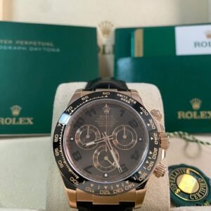 Rolex Everose Gold Cosmograph Daytona - 2015- Chocolate Dial - Leather Strap - 116515LN *FULL SET*