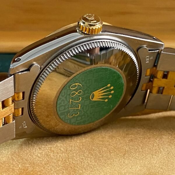 Rolex Steel & Yellow Gold Datejust 31 - R serial - Fluted Bezel - Champagne Index Dial - Jubilee Bracelet - 68273 *NOS* - Image 6