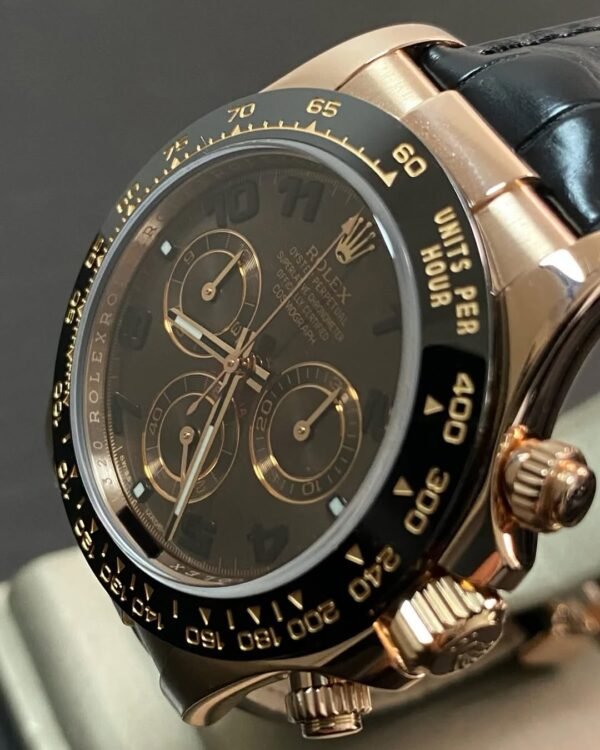 Rolex Everose Gold Cosmograph Daytona - 2015- Chocolate Dial - Leather Strap - 116515LN *FULL SET* - Image 10