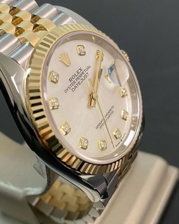 Rolex Yellow Gold Rolesor Datejust 36 - 2025 - Mother-of-Pearl Diamond Dial - Jubilee Bracelet - 126233 *FULL SET* - Image 7