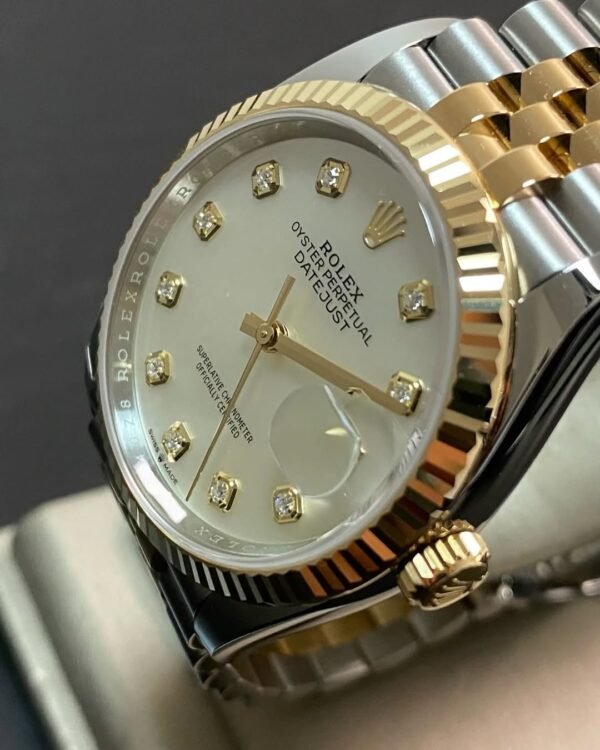Rolex Yellow Gold Rolesor Datejust 36 - 2025 - Mother-of-Pearl Diamond Dial - Jubilee Bracelet - 126233 *FULL SET* - Image 10