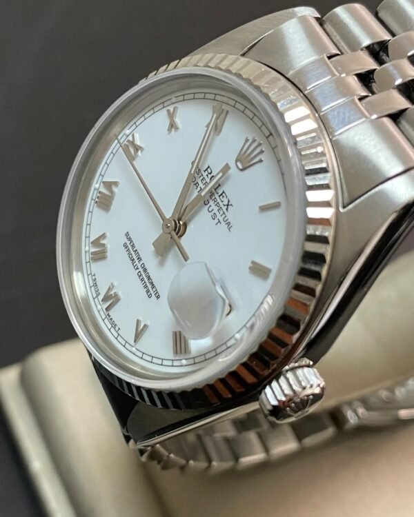 Rolex Steel Datejust 36 - 1978 - Fluted Bezel - White Roman Dial - Jubilee Bracelet - 16014 - Image 5