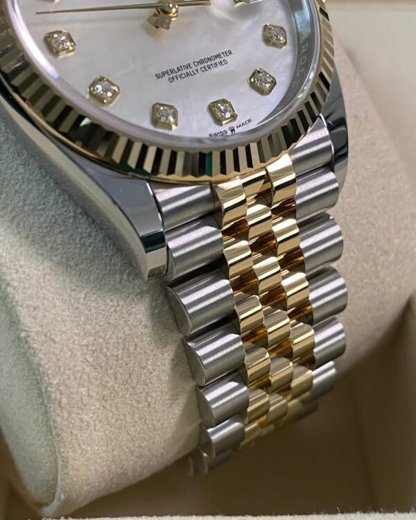 Rolex Yellow Gold Rolesor Datejust 36 - 2025 - Mother-of-Pearl Diamond Dial - Jubilee Bracelet - 126233 *FULL SET* - Image 12