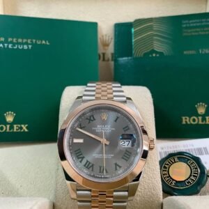 Rolex Steel & Everose Gold Datejust 41 - 2020 - Smooth Bezel - “Wimbledon” Dial - Jubilee Bracelet - 126301 *FULL SET*