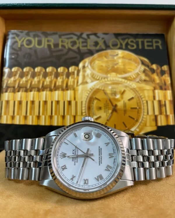Rolex Steel Datejust 36 - 1978 - Fluted Bezel - White Roman Dial - Jubilee Bracelet - 16014