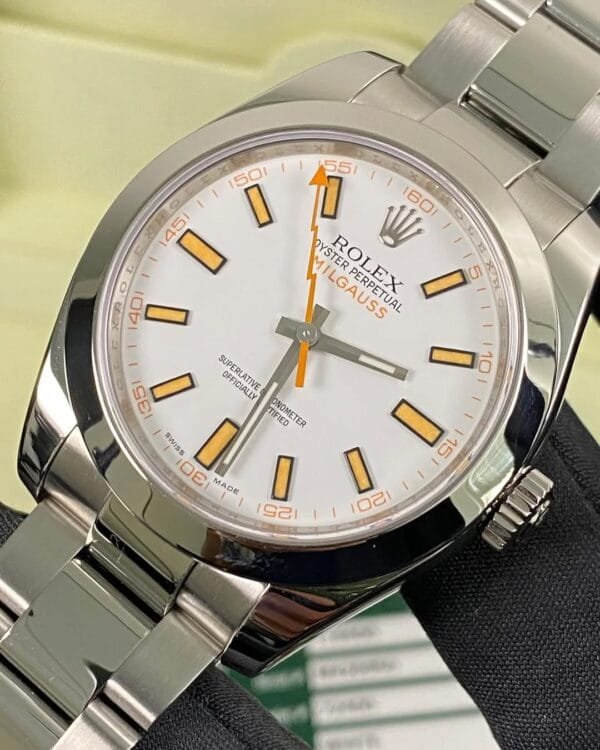 Rolex Milgauss - Milgauss - White & Orange Accents Dial - 116400 *OPEN CARD* - Image 14