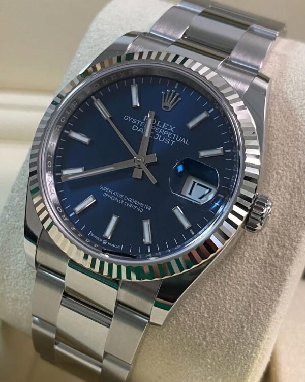 Rolex Steel Datejust 36 - 2025 - Fluted Bezel - Bright Blue Dial - Oyster Bracelet - 126234 *FULL SET* - Image 4