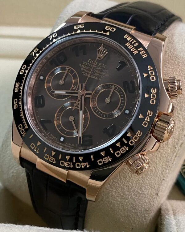 Rolex Everose Gold Cosmograph Daytona - 2015- Chocolate Dial - Leather Strap - 116515LN *FULL SET* - Image 2