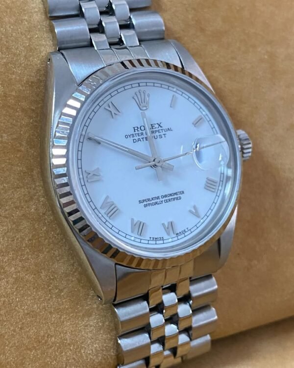 Rolex Steel Datejust 36 - 1978 - Fluted Bezel - White Roman Dial - Jubilee Bracelet - 16014 - Image 10