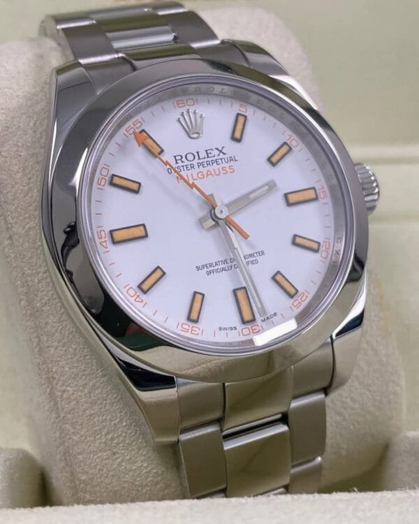 Rolex Milgauss - Milgauss - White & Orange Accents Dial - 116400 *OPEN CARD* - Image 12