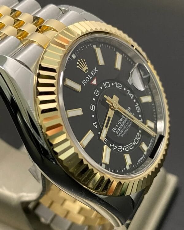 Rolex Yellow Gold Rolesor Sky-Dweller - 2025 - Black Dial - Jubilee Bracelet - 336933 *FULL SET* - Image 9