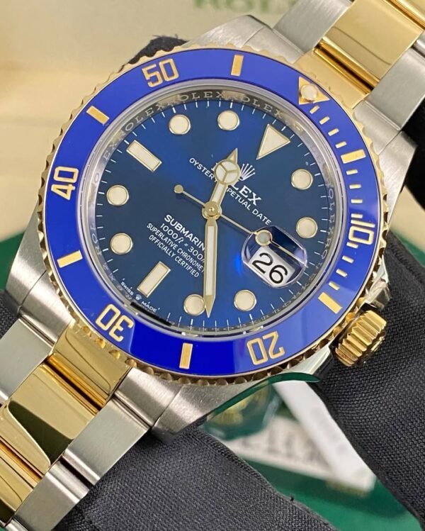 Rolex Steel & Yellow Gold Submariner Date - 2021 - “Bluesy” Blue Bezel - Blue Dial - 126613LB *FULL SET* - Image 9