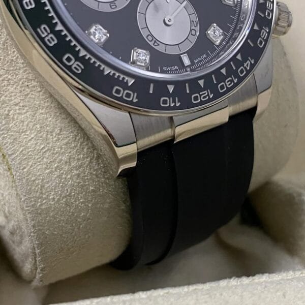 Rolex White Gold Cosmograph Daytona - 2024 - Black Diamond Dial - Oysterflex - 126519LN *FULL SET* - Image 11
