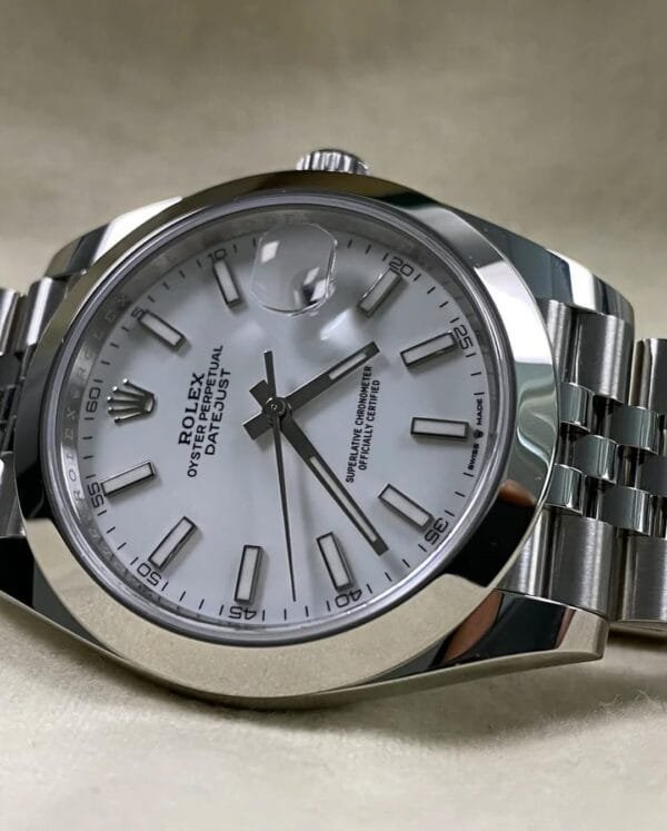 Rolex Steel Datejust 41 - 2025 - Smooth Bezel -White Index Dial - Jubilee Bracelet - 126300 *FULL SET* - Image 8