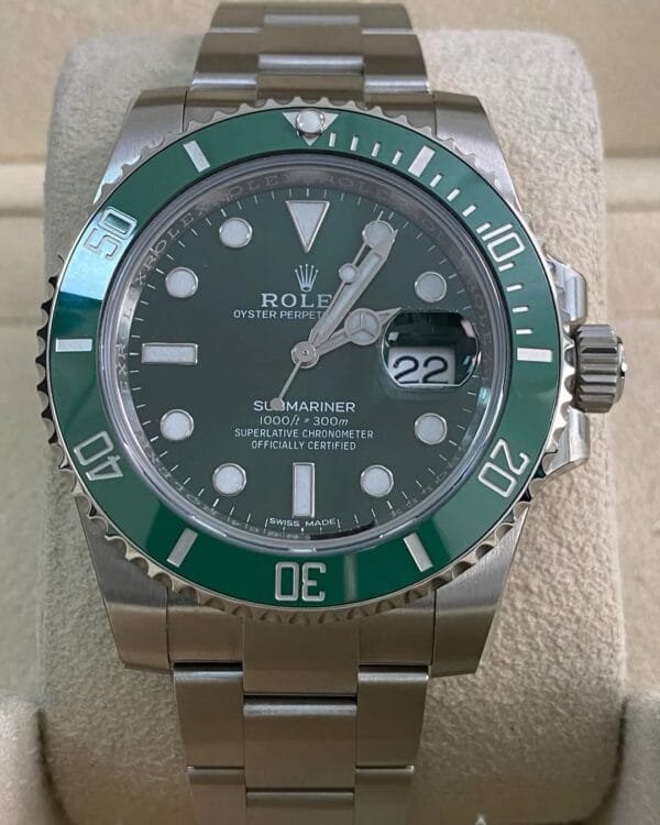 Rolex Steel Submariner Date - 2018 - “Hulk” - 116610LV *FULL STICKERS* - Image 7