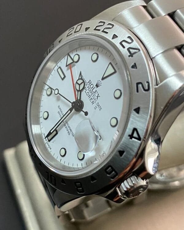 Rolex Steel Oyster Perpetual Explorer II - Z serial - “Polar” - No Holes Case - 16570 *FULL SET* - Image 10