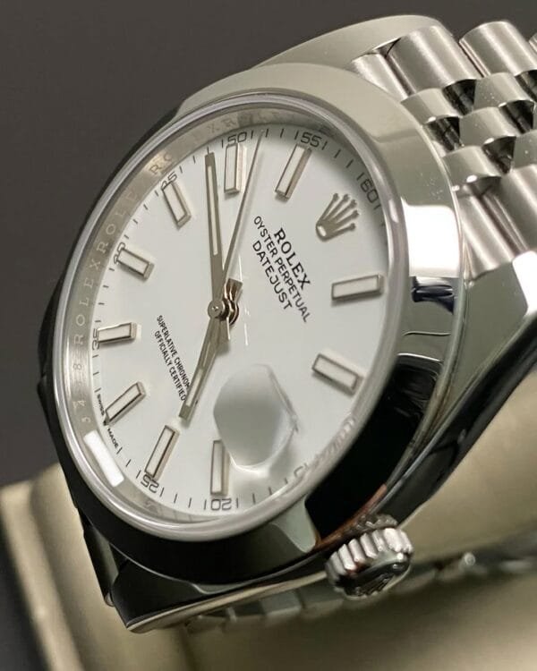 Rolex Steel Datejust 41 - 2025 - Smooth Bezel -White Index Dial - Jubilee Bracelet - 126300 *FULL SET* - Image 6
