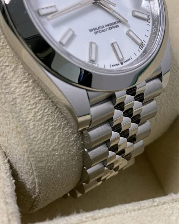 Rolex Steel Datejust 41 - 2025 - Smooth Bezel -White Index Dial - Jubilee Bracelet - 126300 *FULL SET* - Image 5