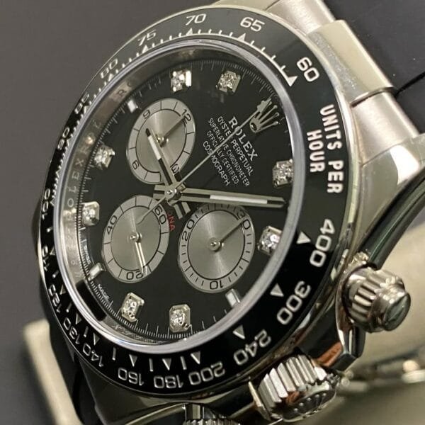 Rolex White Gold Cosmograph Daytona - 2024 - Black Diamond Dial - Oysterflex - 126519LN *FULL SET* - Image 4