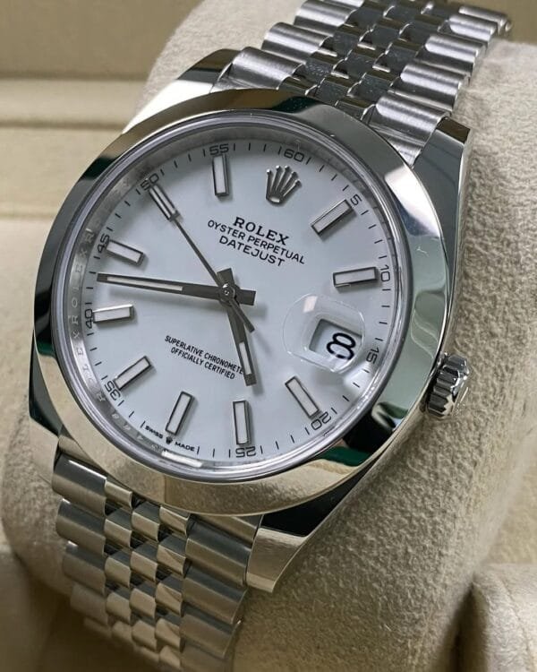 Rolex Steel Datejust 41 - 2025 - Smooth Bezel -White Index Dial - Jubilee Bracelet - 126300 *FULL SET* - Image 12