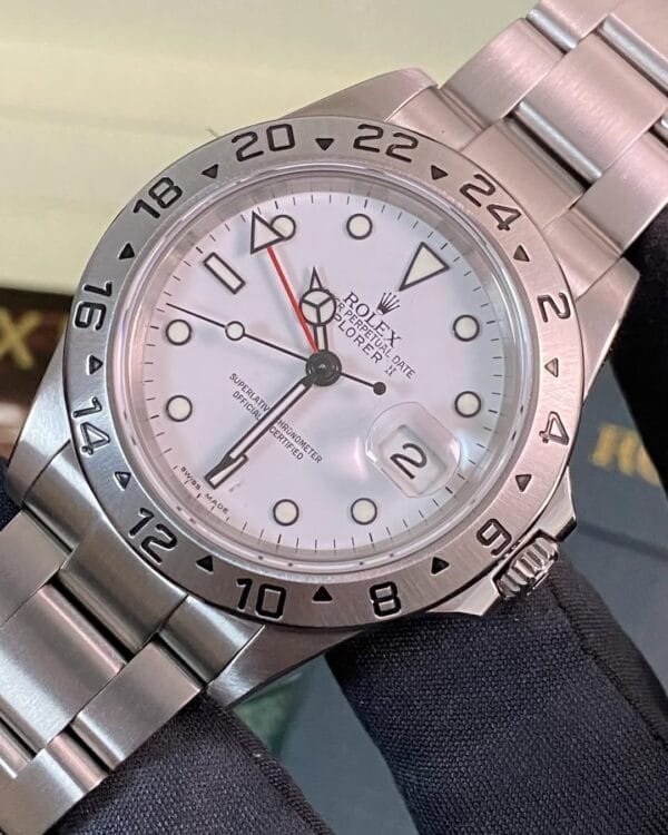 Rolex Steel Oyster Perpetual Explorer II - Z serial - “Polar” - No Holes Case - 16570 *FULL SET* - Image 4