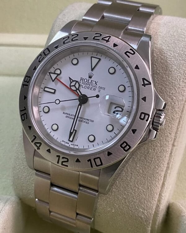 Rolex Steel Oyster Perpetual Explorer II - Z serial - “Polar” - No Holes Case - 16570 *FULL SET* - Image 2