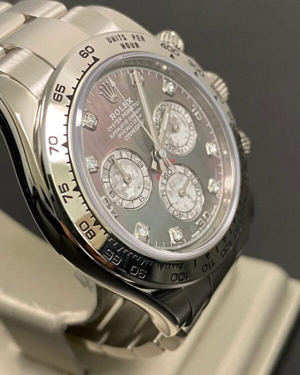 Rolex White Gold Cosmograph Daytona - 2020 - Tahitian Mother-Of-Pearl Diamond Dial - 116509 *FULL SET* - Image 9