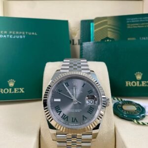 Rolex Steel Datejust 41 - 2025 - Fluted Bezel - “Wimbledon” Dial - Jubilee Bracelet - 126334 *FULL SET*
